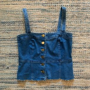 Denim Button Up Tank
